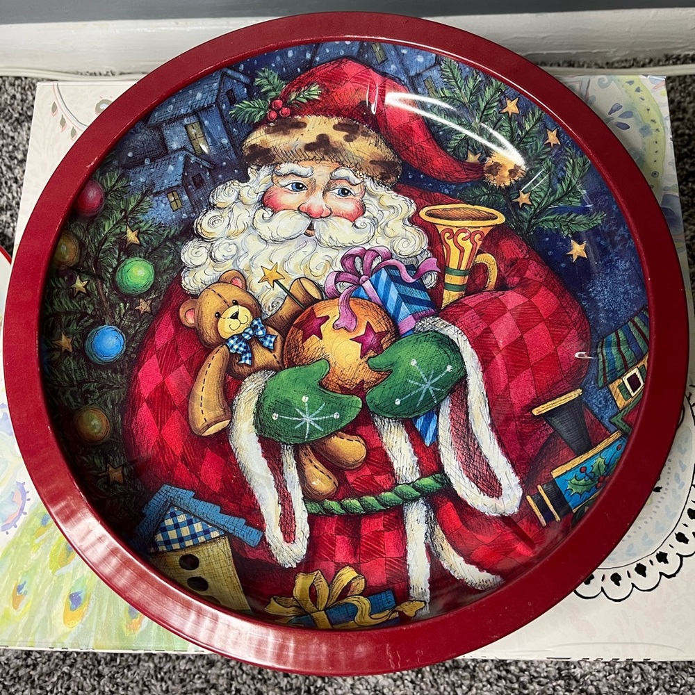 Santa Christmas Plastic Bowl